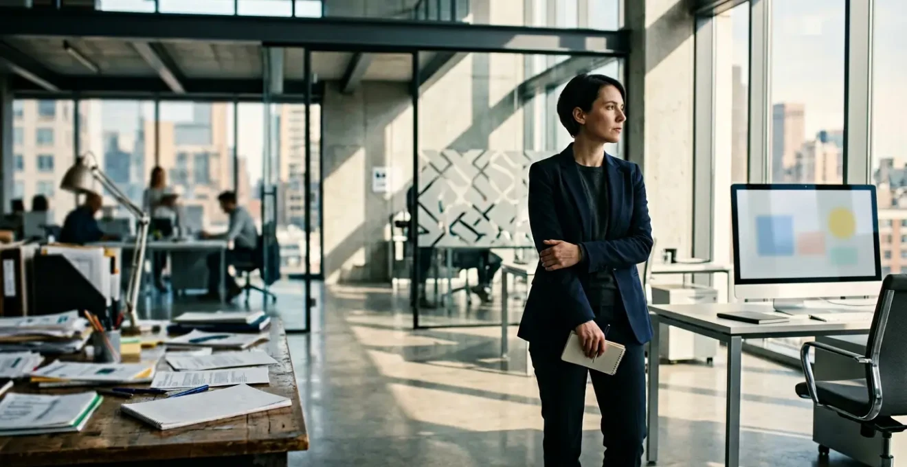 Professional journalist transitioning from reporting to data analysis in modern newsroom environment