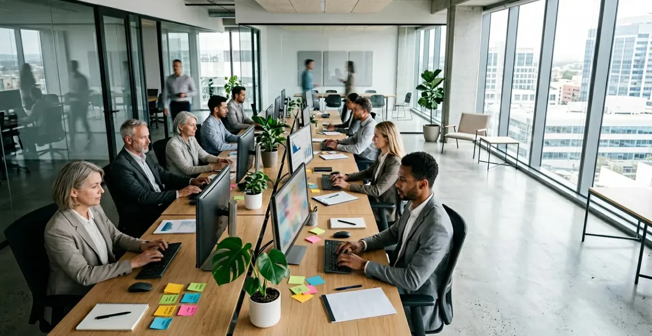 Modern workspace showcasing CMS agility tools in action for meeting tight deadlines