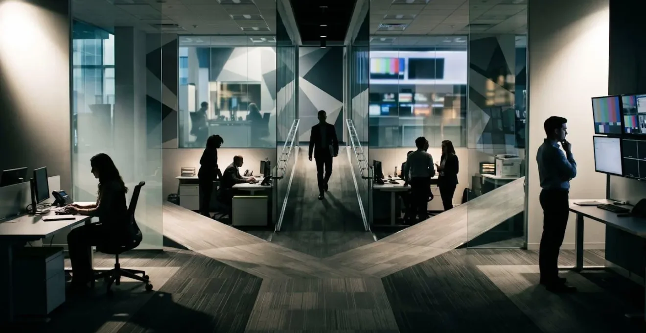 Modern newsroom showing diverse journalism career paths and opportunities
