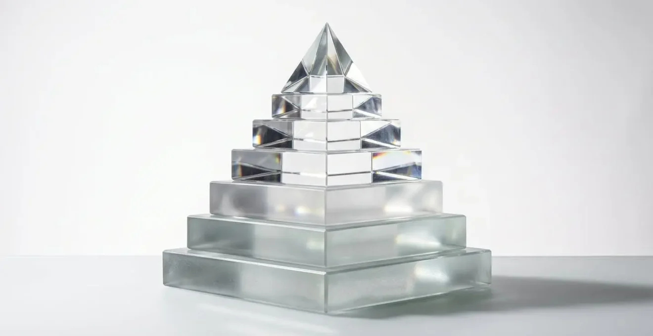 Visual representation of pyramid writing structure for analytical clarity