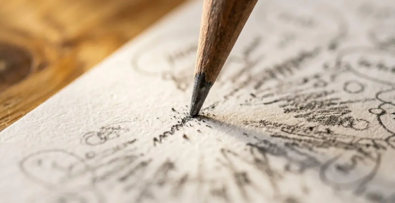 Close-up of creative headline generation process with multiple variations
